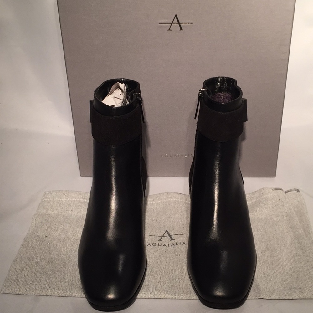 Aquatalia Lupita Suede and Leather Booties